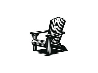 Relaxing Retreat: Adirondack Chair Vector Illustration for Outdoor Designs and Leisurely Escapes