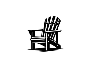 Relaxing Retreat: Adirondack Chair Vector Illustration for Outdoor Designs and Leisurely Escapes