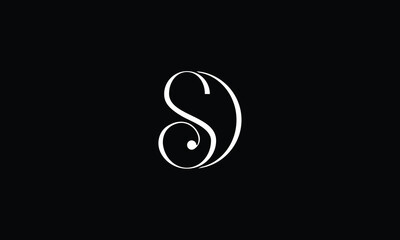 Fototapeta premium SD, DS, S, D, Abstract Letters Logo Monogram