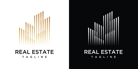 Building logo design inspiration .Real estate building logo design tamplate.	