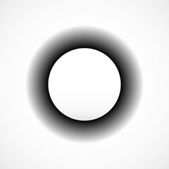 Circle with shadow on white background