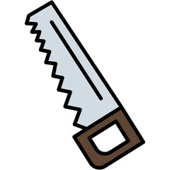 saw, wood, labor, hand, tool Icon