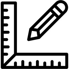 measurement, ruler, scale, pen, tools Icon