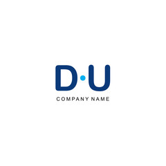 Initial DU logo company luxury premium elegance creativity