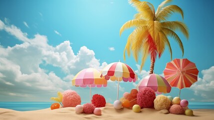 Colorful Summer Background. Summer Background Design.