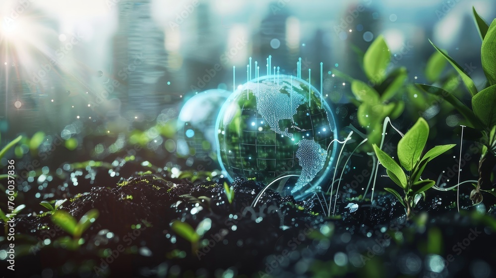 Aufkleber concept of environmental technology. sustainable development goals. sustainable development goals.