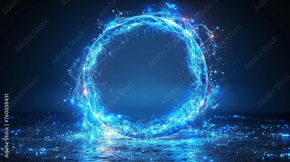 Poster the dome geometric shape is in the form of an energy shield in an abstract glowing style. modern ill