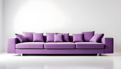 Fototapeta na wymiar Modern design purple sofa isolated on white