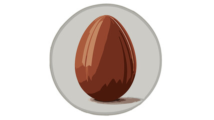illustrazione di grande uovo di cioccolata, uovo pasquale