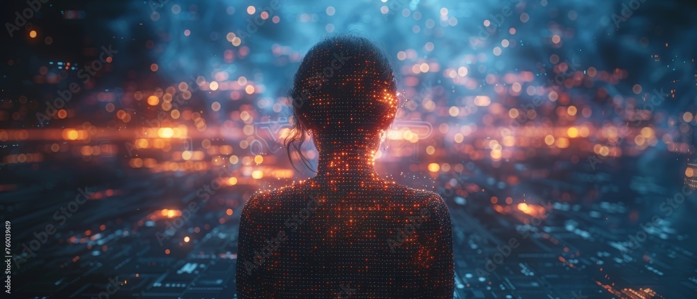 Poster In this concept, humans use intelligent artificial intelligence technology to solve problems, by entering commands to generate solutions. Let AI assist humans in their work.