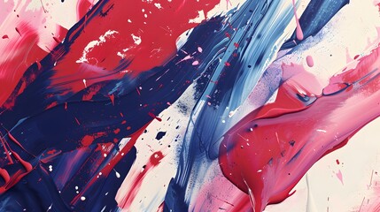 Red, white, and blue abstract wallpaper.