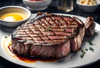 grilled steak on a plate
