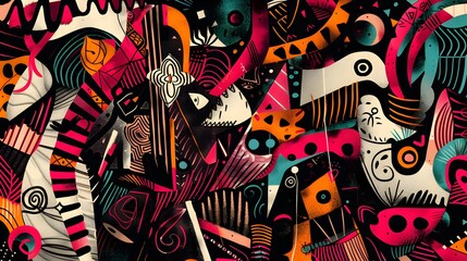 Obraz premium Minimalist abstract art with music as the inspiration.