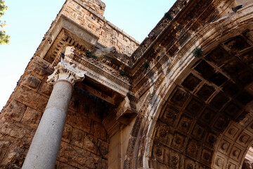 Ancient Roman ruins, columns and ornament