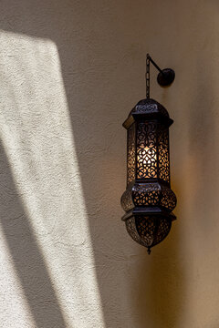Arabic style lantern on the wall