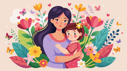 creative-design-of-a-greeting-card-for-mother-s Day vector illustration