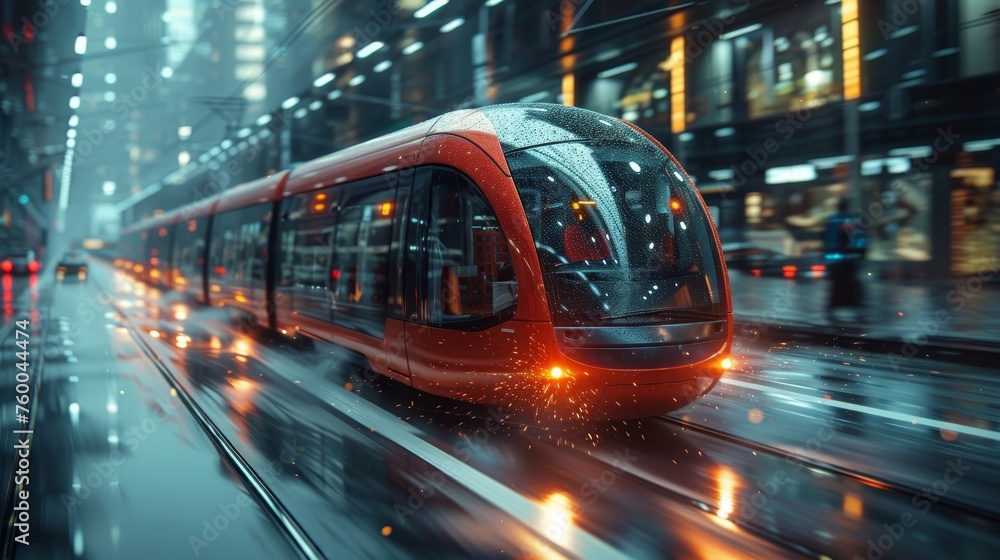 Poster Concept of transportation and technology. Intelligent transport systems. Mobility as a service.