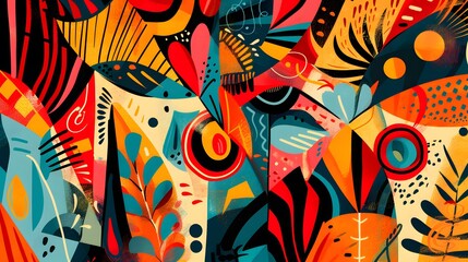 Obraz premium Minimalist abstract art with music as the inspiration.