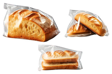 sweet bun isolated packing on white
