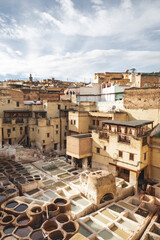 Chouara Tannery in the city of Fez, Morocco