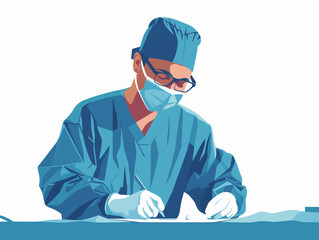  A surgeon operates with unwavering focus their hands steady and precise as they perform a life-saving procedure. 