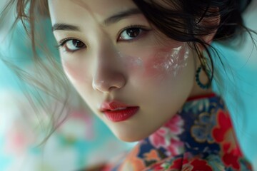 Beautiful asian woman. Young beautiful korean model woman. Generate ai