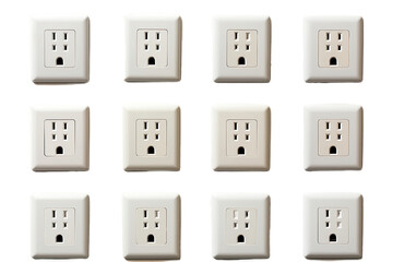 Variety of USB chargers, isolated for clarity.