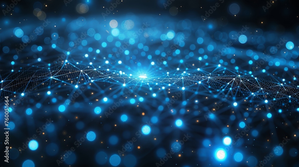 Poster Digital data network connections concept. High-speed Internet transfer of digital data. Abstract digital background.