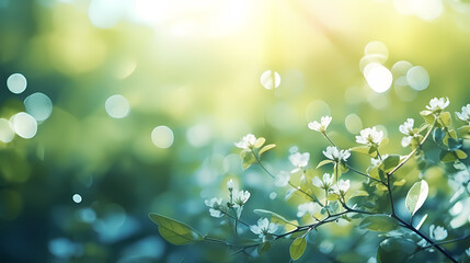 Soft blurred natural background with bokeh