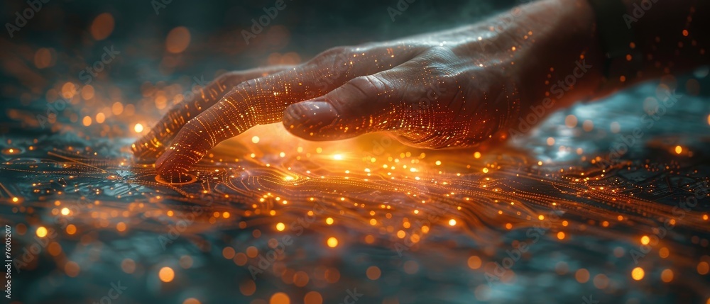 Aufkleber A metaverse universe, concept. A digital neural network. An artificial intelligence introduction. The future of cyberspace. Science, technology, and innovation.