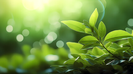 Close-up of vibrant green plants