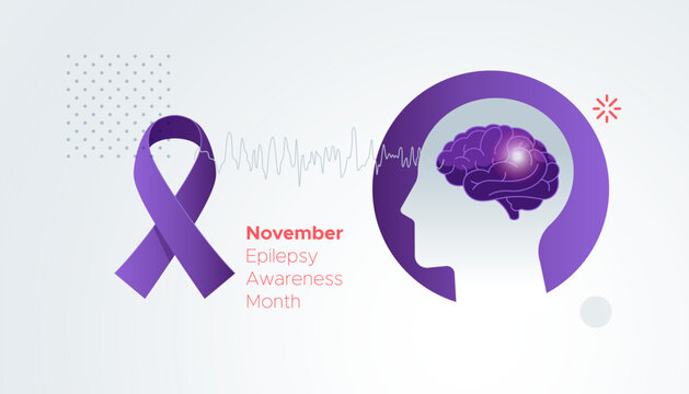 Epilepsy - A Neurological Condition - Awareness Month - Stock Illustration