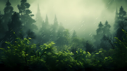 Obraz premium Close-up of vibrant green plants