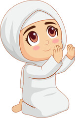 Muslim girl praying