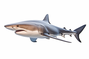 Shark over isolated white background. Animal