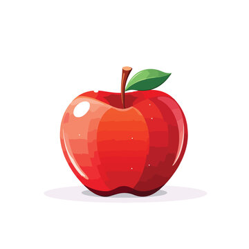 Red apple fruit. Vector illustration flat vector il