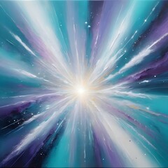Fototapeta na wymiar beautiful sparkling white light with radiance, teal, lavender, soft high frequency colors, cosmic scene,nurturance, kindness, comfort, cosmic beauty abstract painting