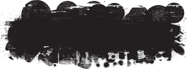 Glitch distorted grange shape . Noise grungy logo . Trendy defect error shapes . Glitched frame .Grunge textured . Distressed effect .Vector shapes