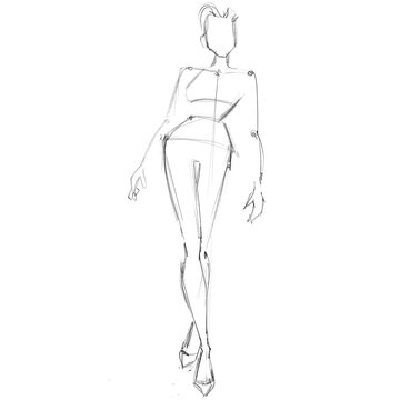 Fashion templates. Croquis. Pattern for drawing
