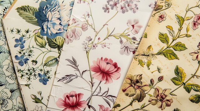 Floral vintage greeting cards