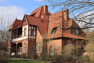Fototapeta na wymiar Blick auf Kloster Lüne in der Stadt Lüneburg in Niedersachsen 