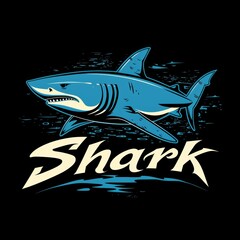Dynamic Shark-Themed Brand Logo Generative AI