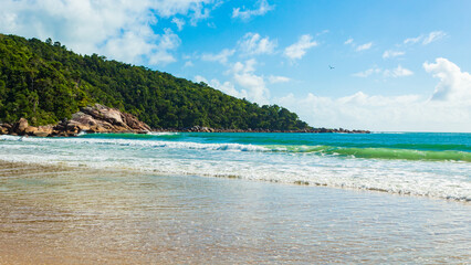 verão na Praia Grande Caravelas Governador Celso Ramos Santa Catarina Brasil