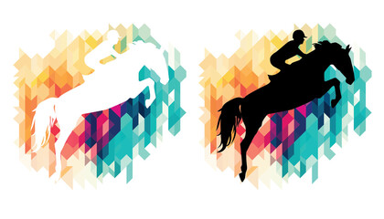 colorful icons on a transparent background