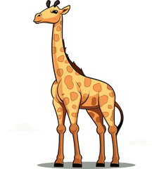 Giraffe with Henna Tattoo Vector Illustration