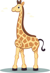 Giraffe with Cosmic Galaxy Background Vector Illustration