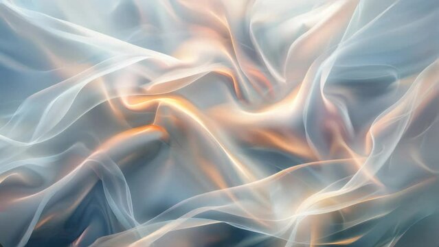 Abstract orange and blue smoke patterns on a white background. Artistic texture and background design for creative projects