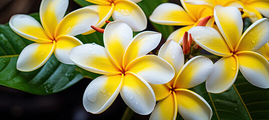 Fototapeta premium Frangipani flower background