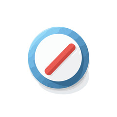 Rounded check mark icon flat vector illustration is