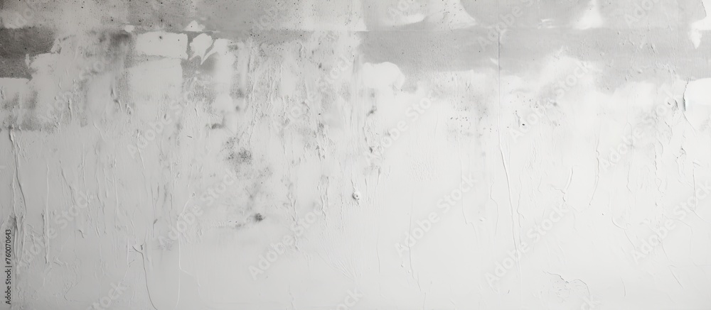 Poster a monochrome photograph depicts a freezing event in a snowy field with liquid water, transparent tre